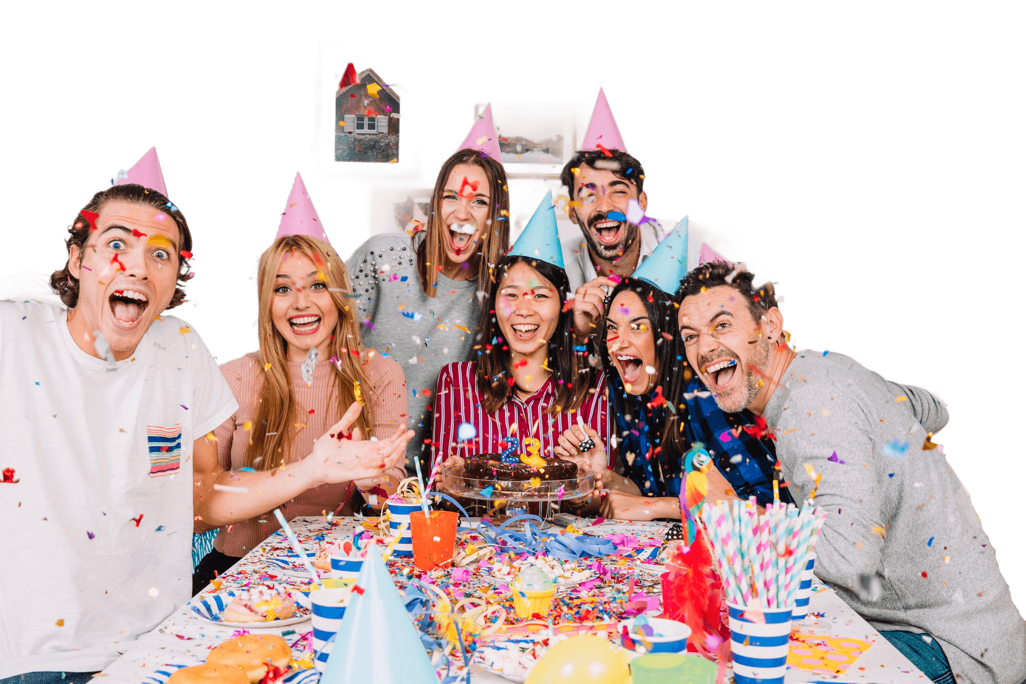 People celebrating